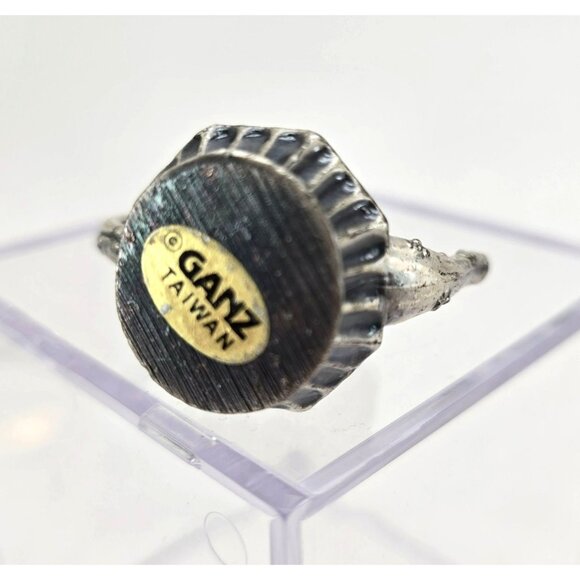 Vintage Pewter Silver Miniature Teapot Figurine With Rose Design Operable je197 - Picture 6 of 7